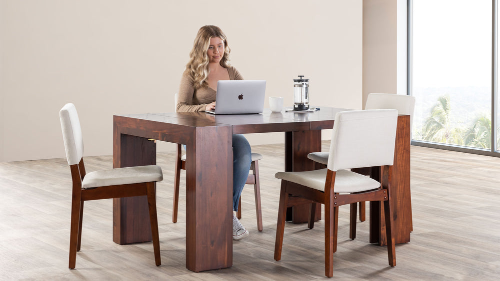 American Mahogany::Gallery::American Mahogany Transformer Table Shown with Removable Panels