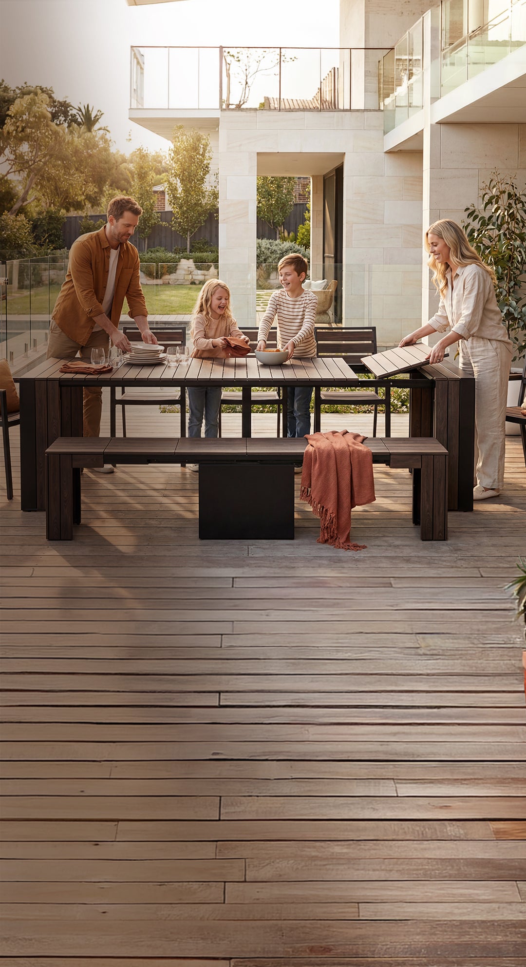 トランスフォームテーブル transform table オプション付き Outdoor Dining Set and Dining Table | Transformer Table