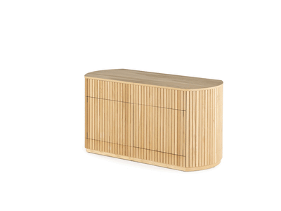 Curved Wooden Sideboard with Storage | Transformer Table