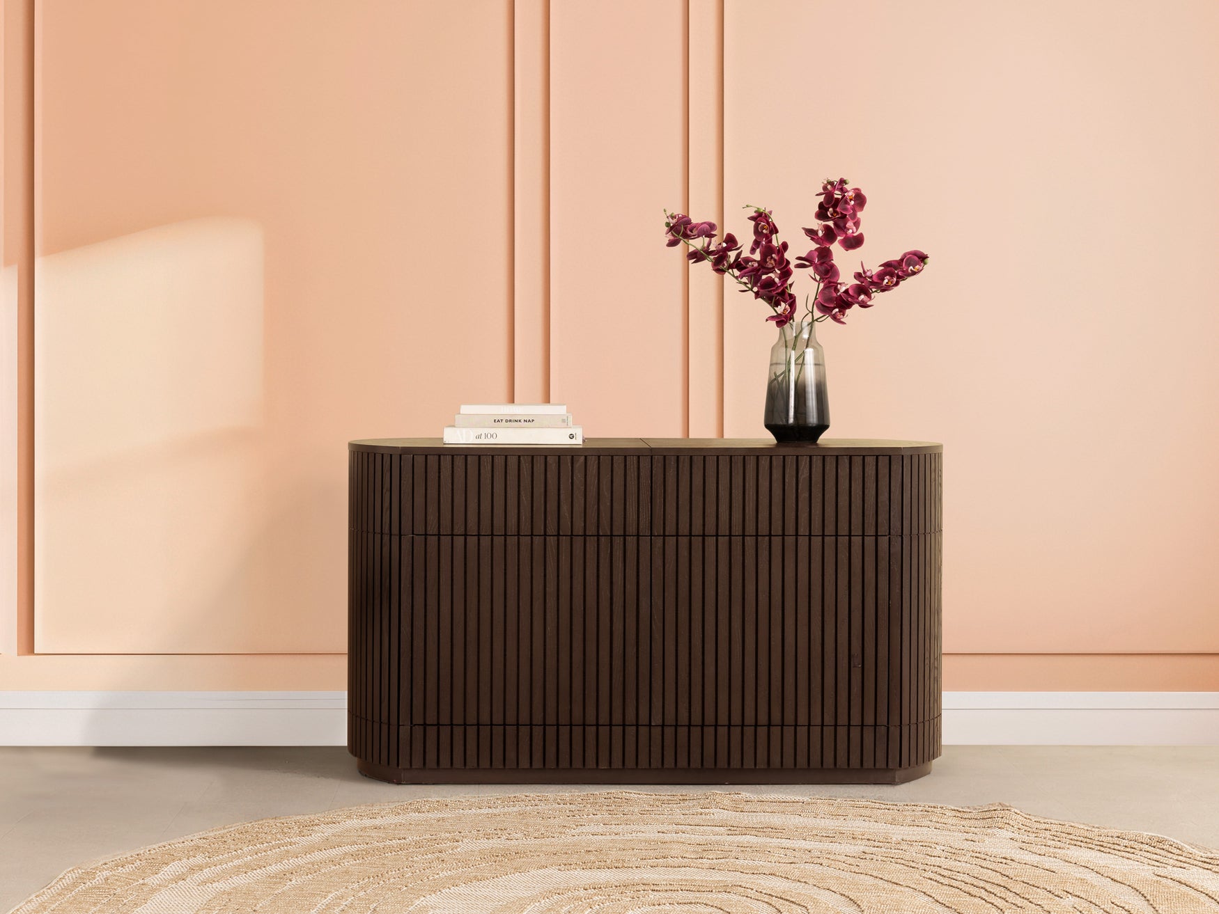 Curved Sideboard with Storage | Transformer Table