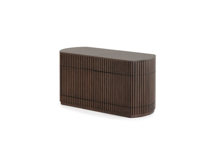 Curved Wooden Sideboard with Storage | Transformer Table