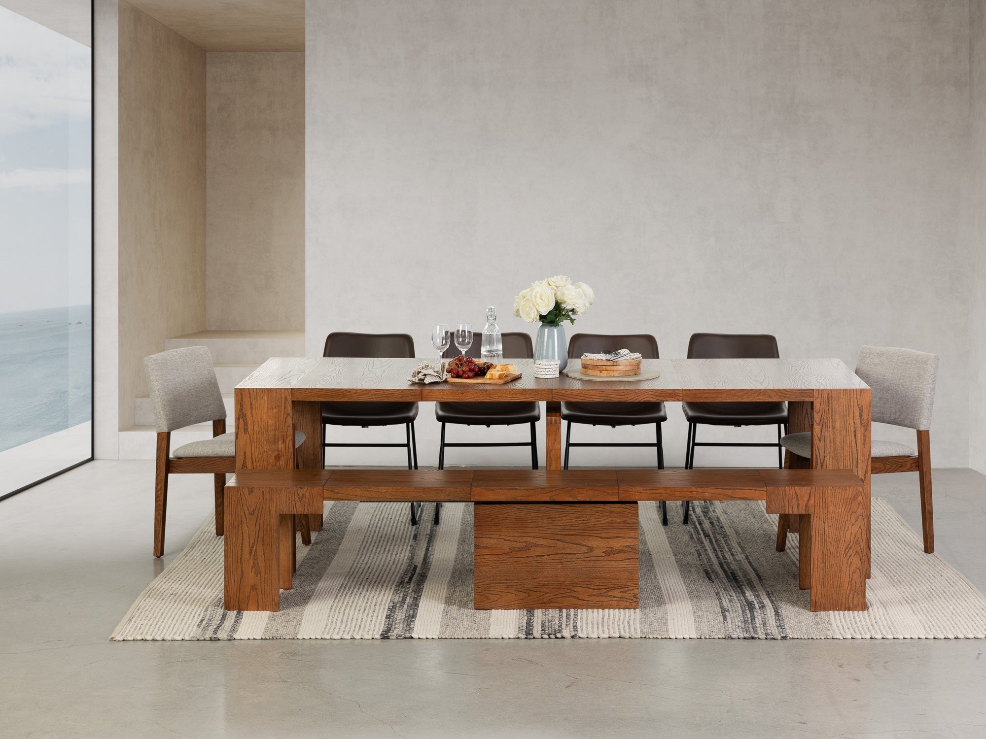 Extendable Dining Table with Bench | Transformer Table