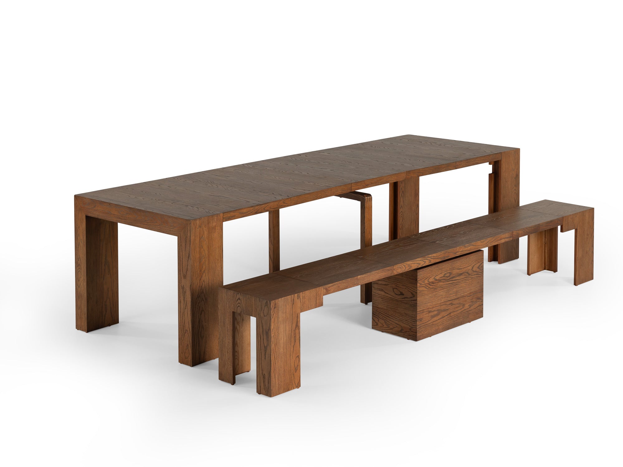 Mobili Fiver, First Fixed Table, Rustic Oak, Made in Italy