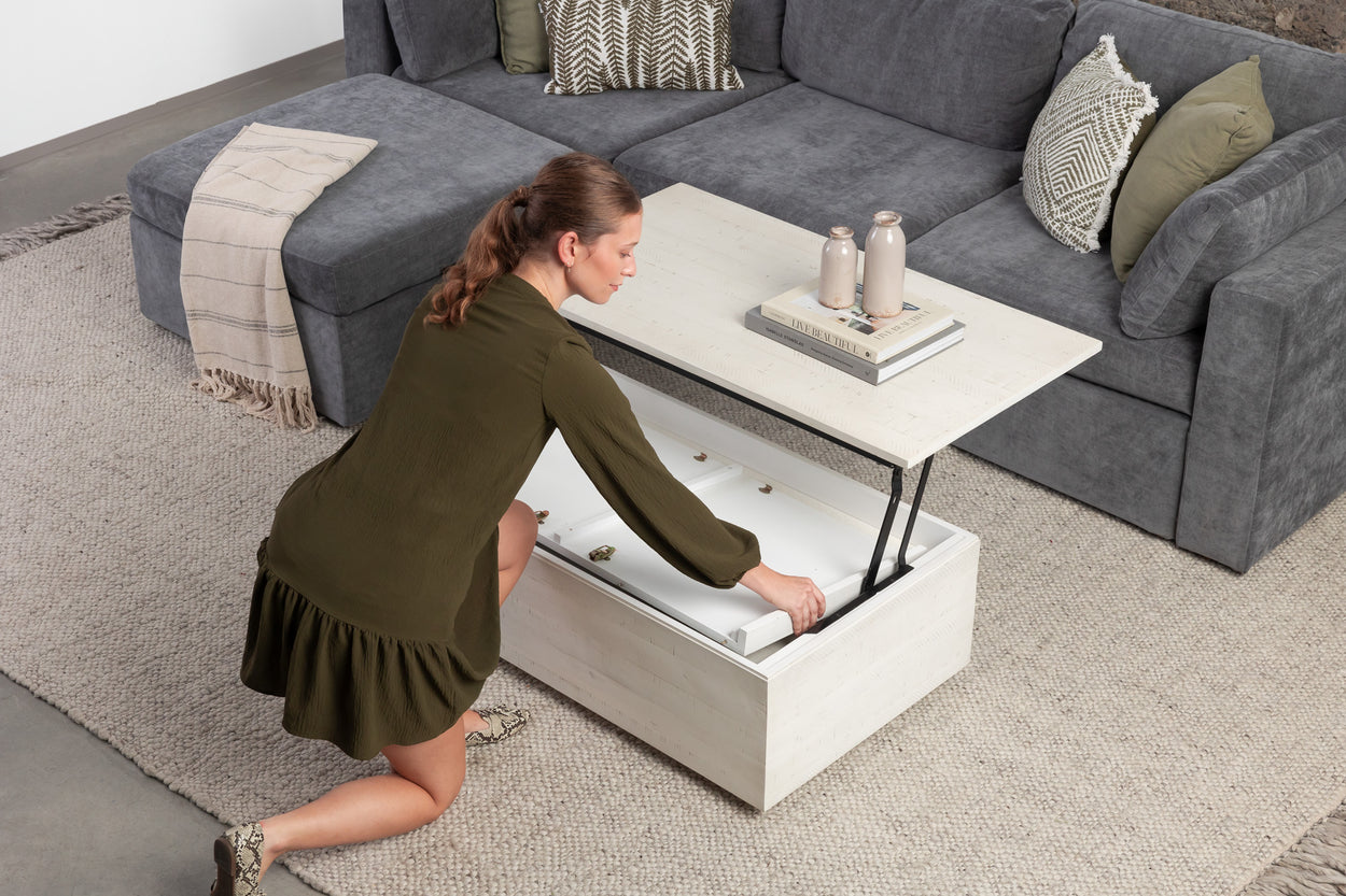 Lift-top Coffee Table with Storage | Transformer Table