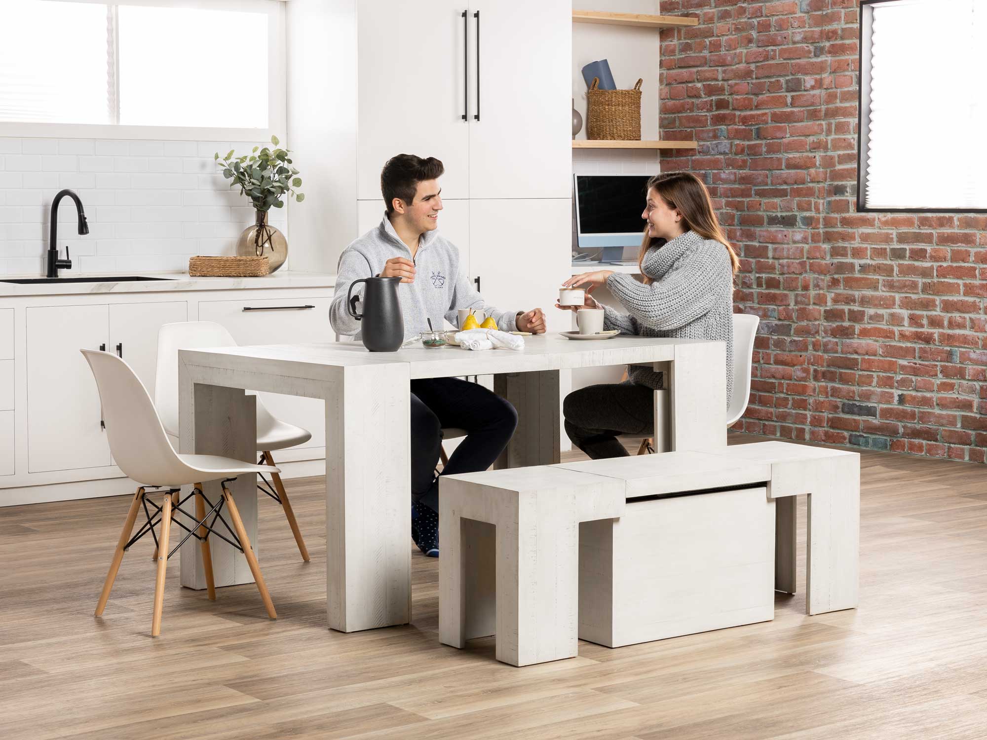 Extendable Dining Table with Bench | Transformer Table