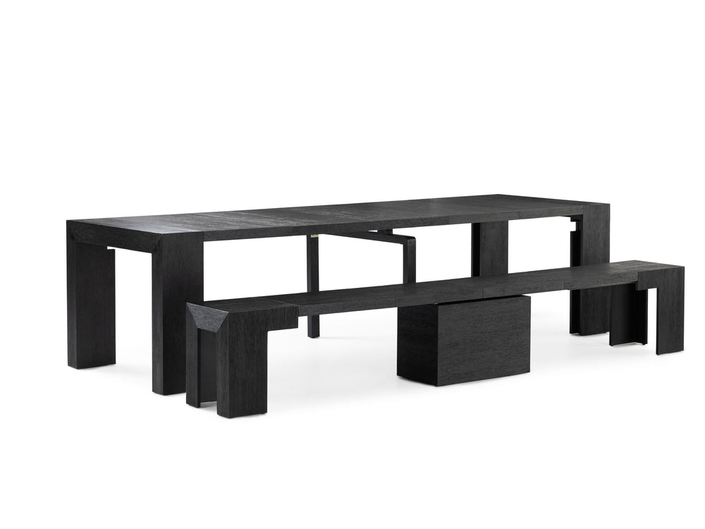 Canadian Dark Oak::Gallery::Expanded Canadian Dark Oak Transformer Table Showing Removable Panels