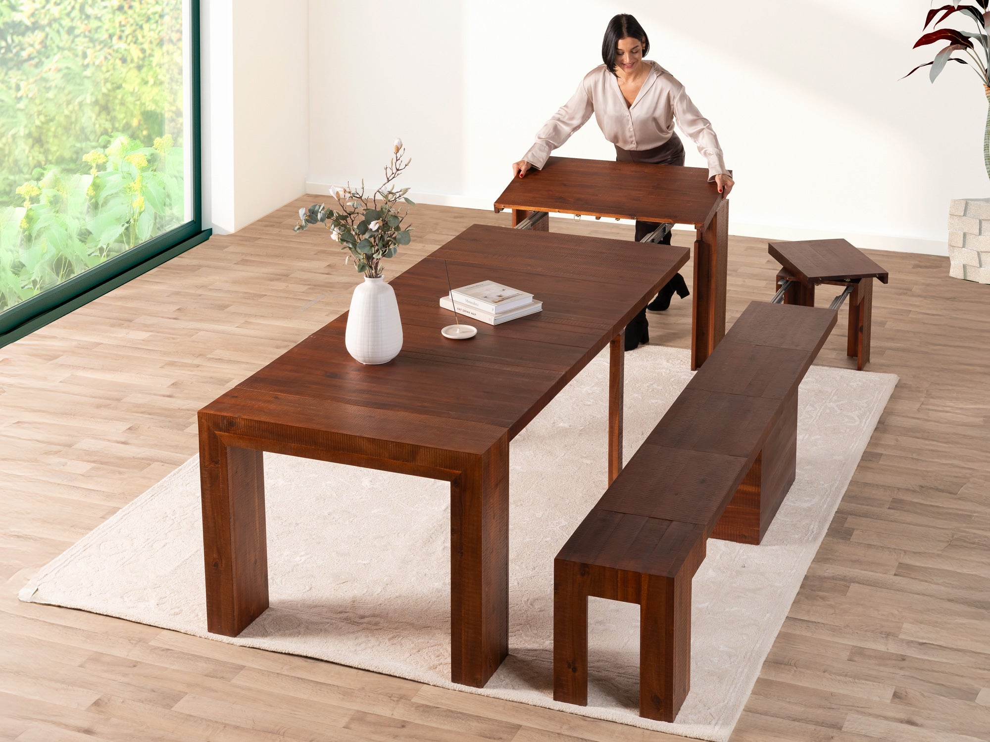 トランスフォームテーブル transform table オプション付き Transformer Practical Dining Set Special Offer - Clearance