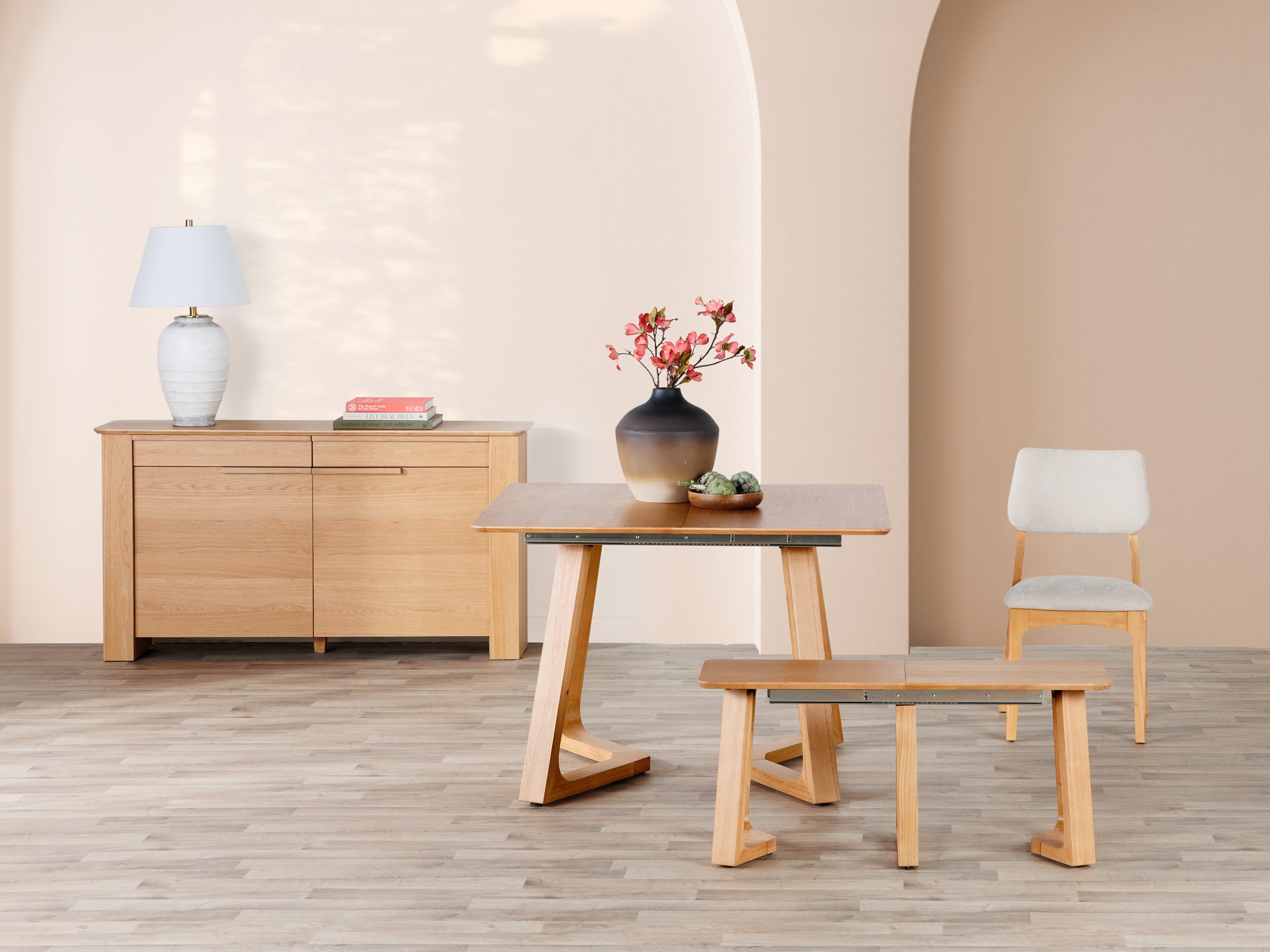 Nova Extendable Dining Table, Bench, and Chairs Set | TT US
