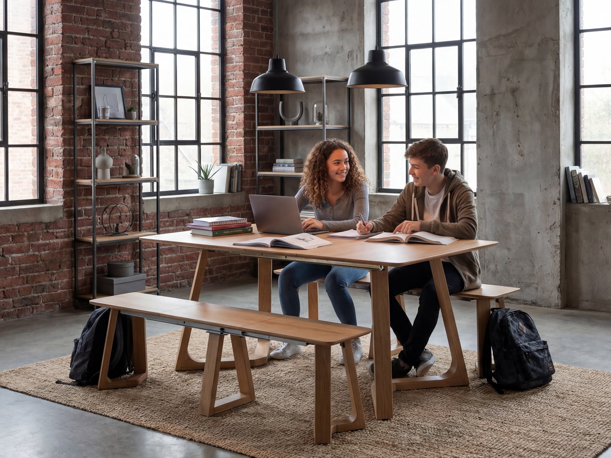 Nova Extendable Dining Table - 2 Extendable Benches | TT US