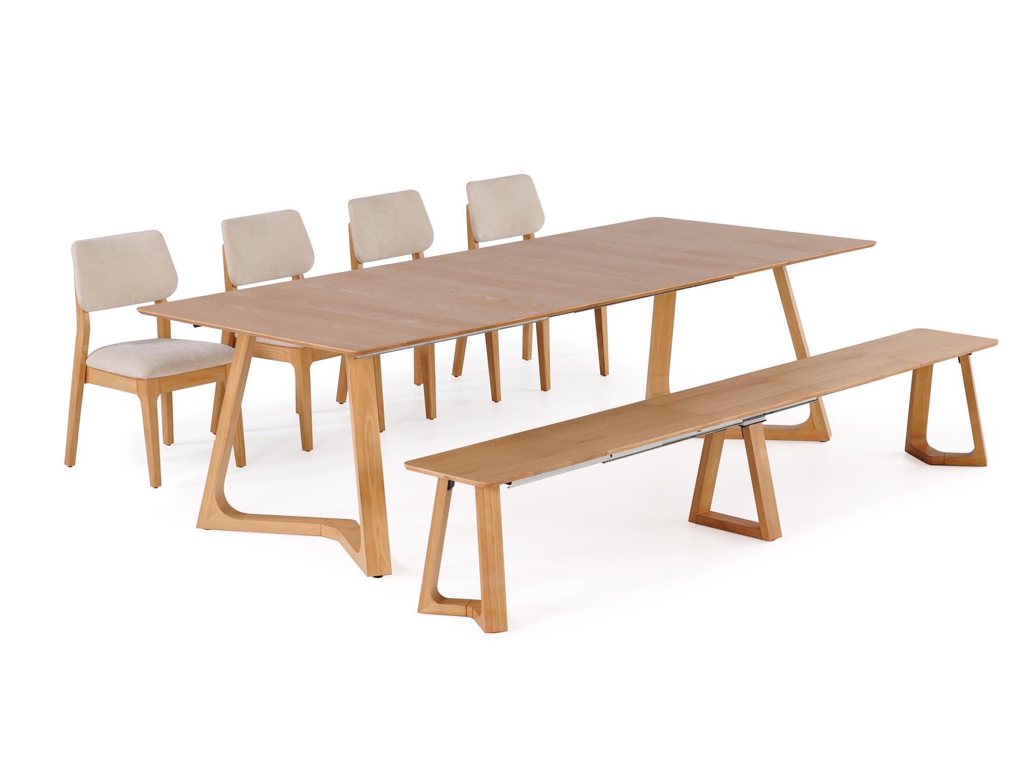 Nova Extendable Wood Dining Bench - Extendable Bench | TT US