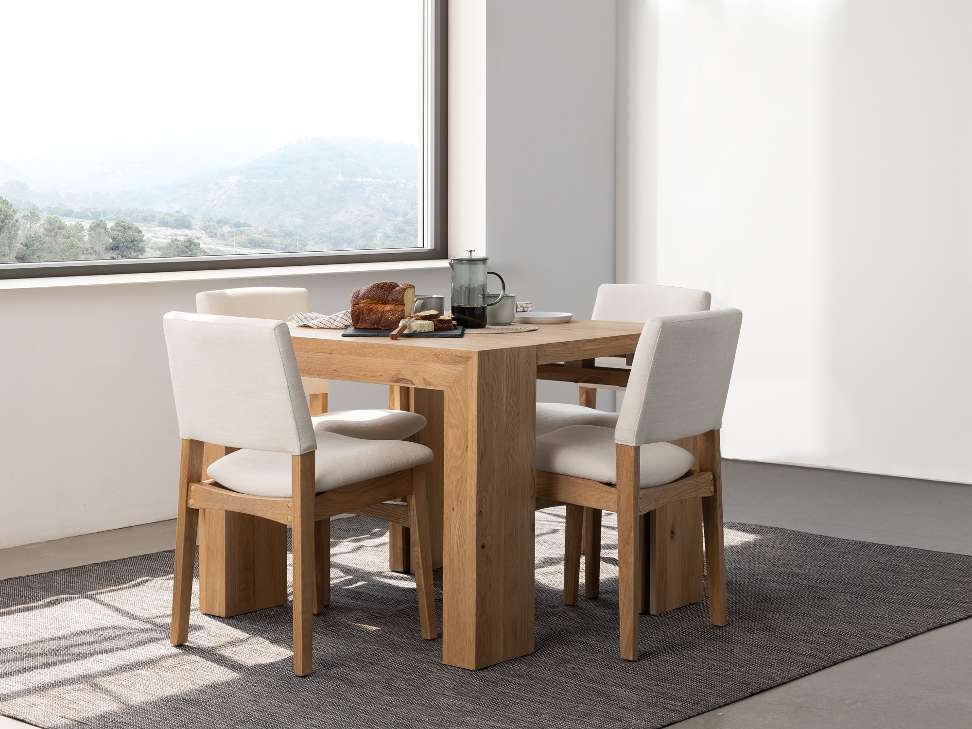Transformable Chair Table Stackable Table Extendable Dining Table Set with 4 Chairs| Transformer Table