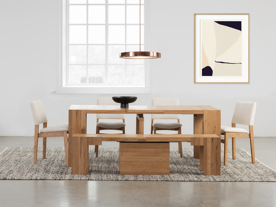 Solid Wood Extendable Dining Table | Transformer Table