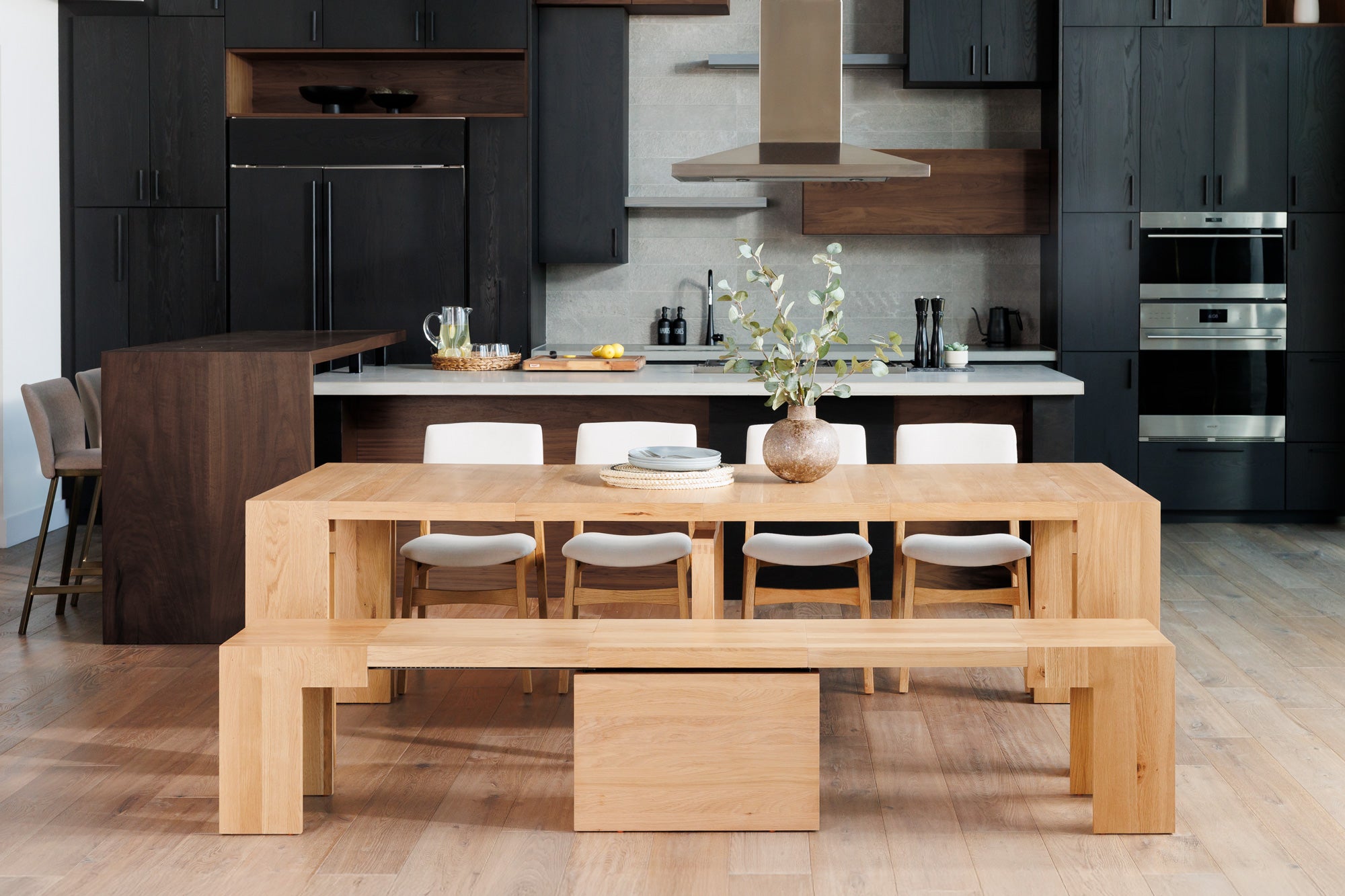 Extendable Dining Table Set with Bench and Chairs | TT US