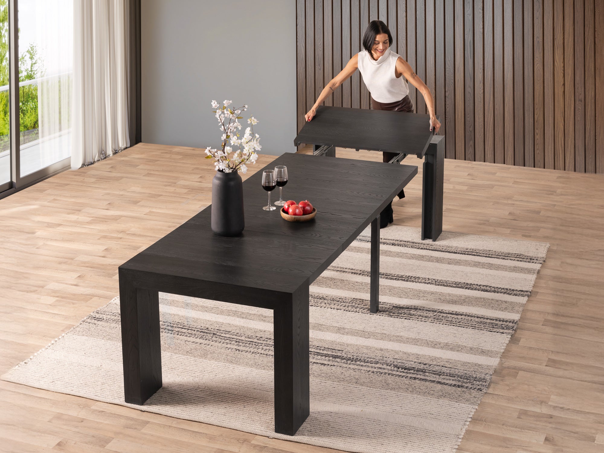 Extendable Solid Wood Dining Room Table | Transformer Table