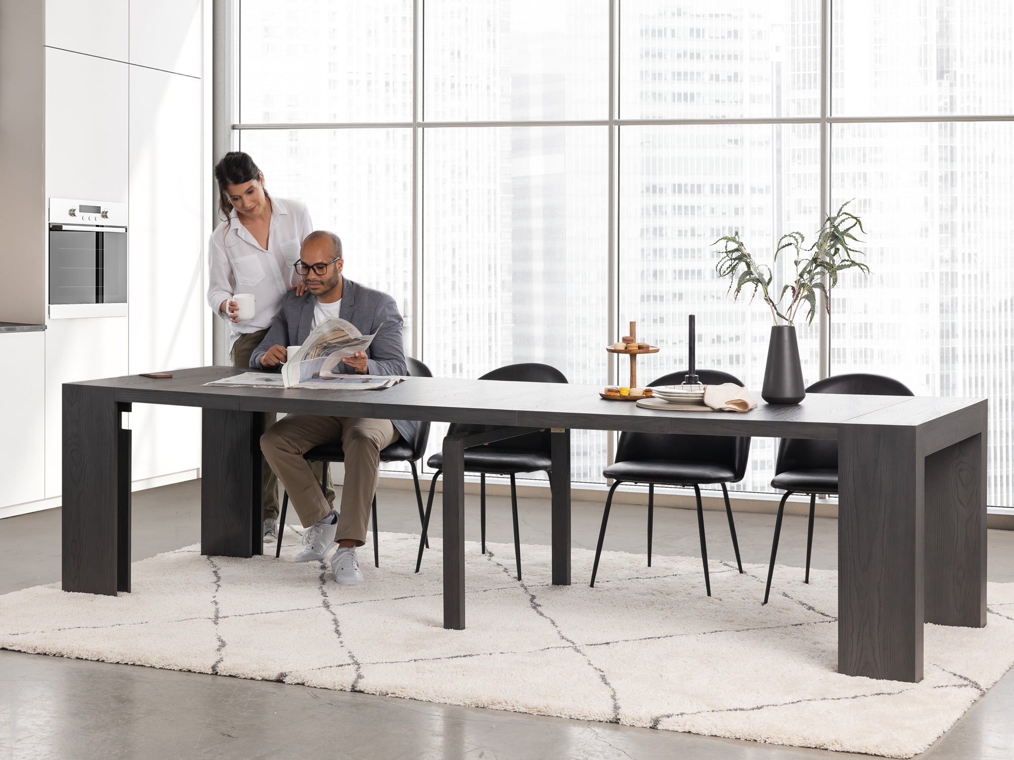 Extendable Solid Wood Dining Room Table | Transformer Table