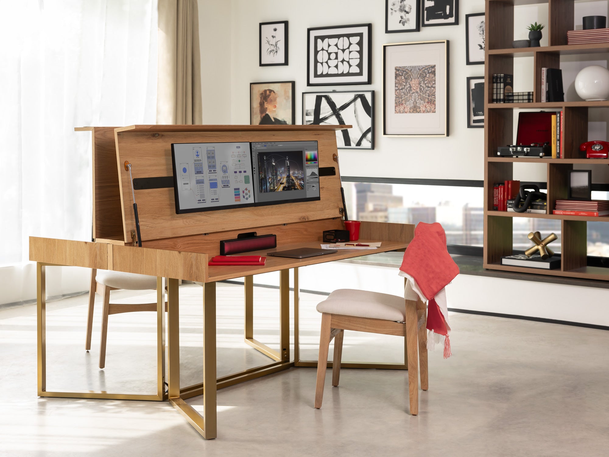 Dining Table To Desk - Modern Home Office Desk | Transformer Table