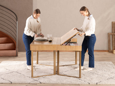 Transformer Table Computer Home Office Double Desks to Dining Table | Transformer Table