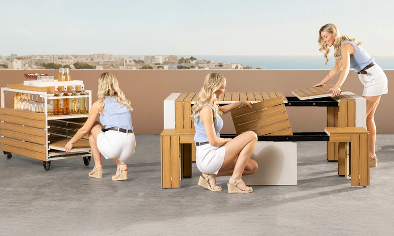 Round Extendable Dining Table with Chairs | Transformer Table