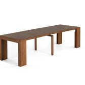 American Walnut::Gallery::Expanded American Walnut Transformer Table Showing Removable Panels